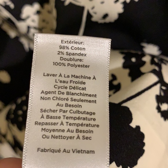 Talbot’s Black and Ivory Print Dress Size 10 - Picture 5 of 9